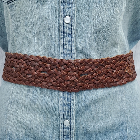 American Eagle Outfitters Woven Leather Belt S/M main image 6